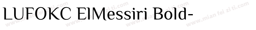 LUFOKC ElMessiri Bold字体转换